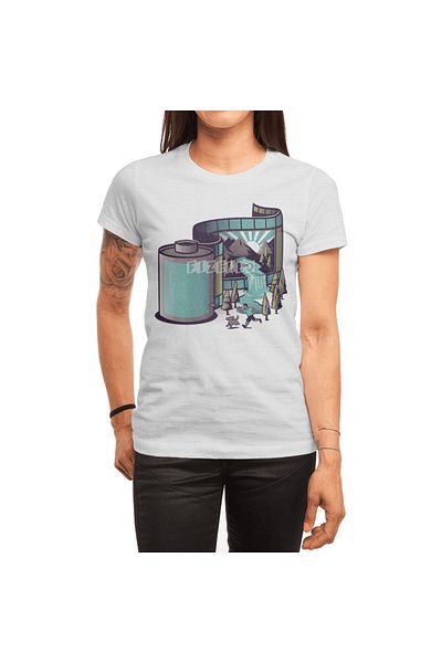 Fizello Tricou alb pentru bărbați și femei - Old Camera Film Nature Photographer Themed