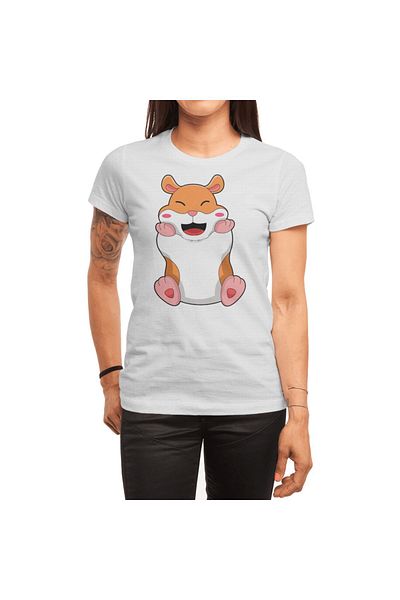 Fizello Tricou alb unisex Hamster With Red Cheeks