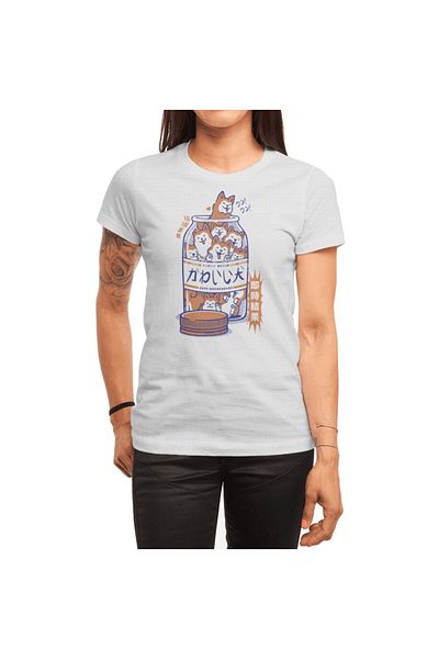 Fizello Tricou alb unisex antidepressant Shiba