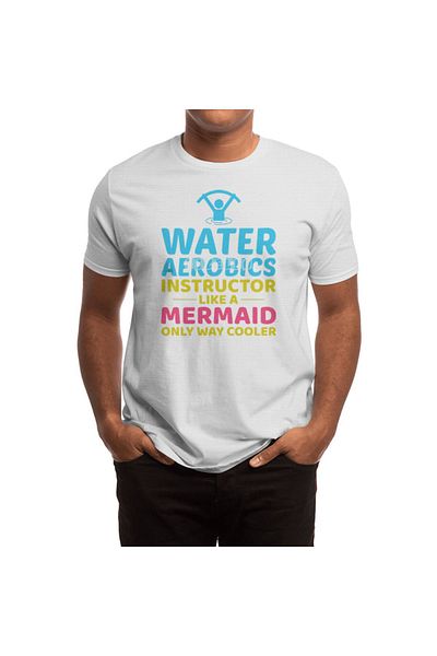 Fizello Μπλουζάκι Aqua Aerobics για άνδρες και γυναίκες - Unisex Λευκό T-shirt