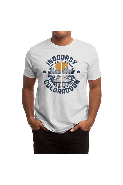 Fizello Λευκό μπλουζάκι Indoorsy Coloradoan Unisex - Ανδρικό και γυναικείο T-shirt