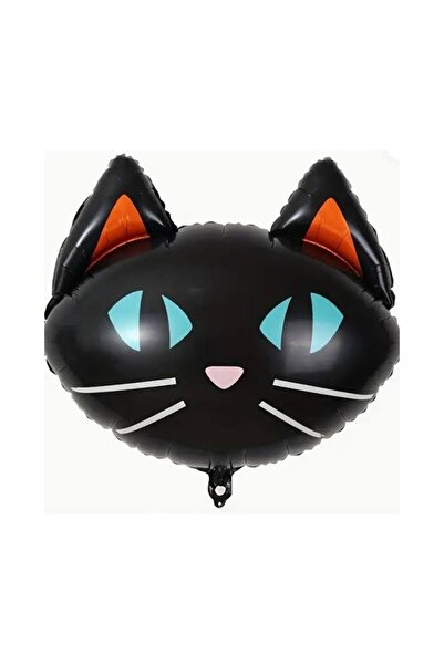 Mini Parti متجر حفلات الهالوين الصغير - بالون فويل برأس قطة سوداء