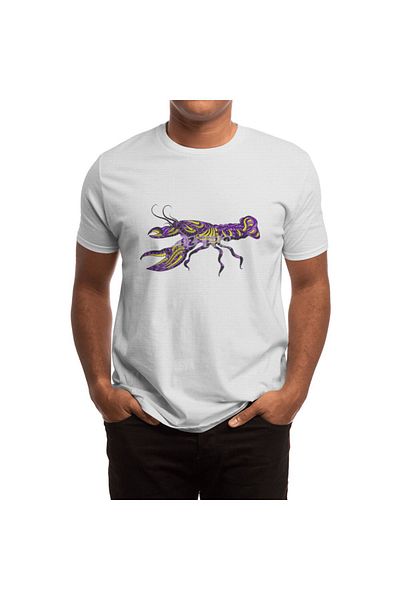 Fizello Tricou alb unisex cu model Ethmic Lobster