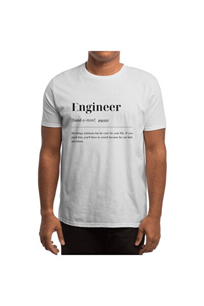 Fizello Λευκό μπλουζάκι Unisex για άνδρες και γυναίκες - Μπλουζάκι Engineer Definition