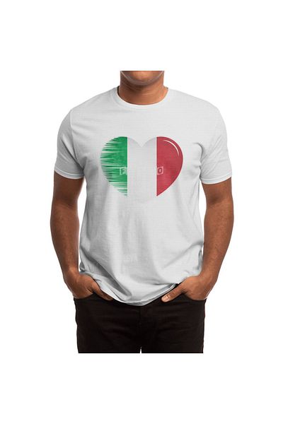 Fizello I Love Italy - Men's and Women's White Unisex T-Shirt