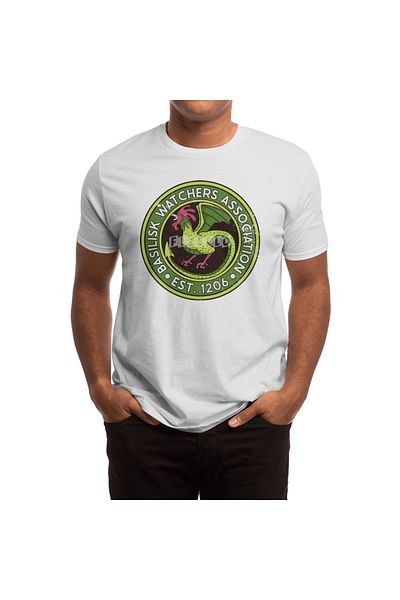 Fizello Λευκό μπλουζάκι Unisex Basilisk Watchers Association
