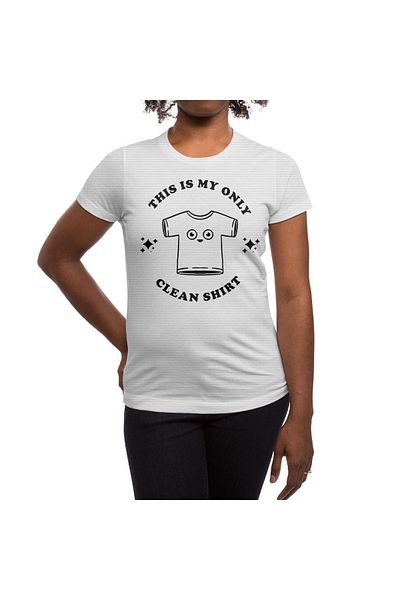 Fizello Λευκό μπλουζάκι Unisex - "This Is My Only Clean Shirt" Ανδρικά και Γυναικεία
