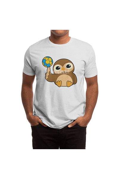 Fizello Μπλουζάκι Unisex White Owl Handball Player για άνδρες και γυναίκες