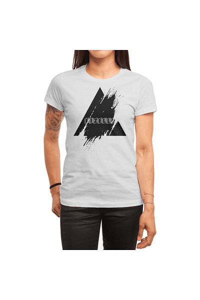 Fizello Λευκό μπλουζάκι Unisex για άνδρες και γυναίκες - Place Splashed Triangle