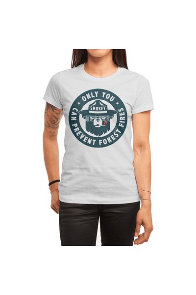 Fizello Ανδρικό και γυναικείο μπλουζάκι Unisex White Smokey
