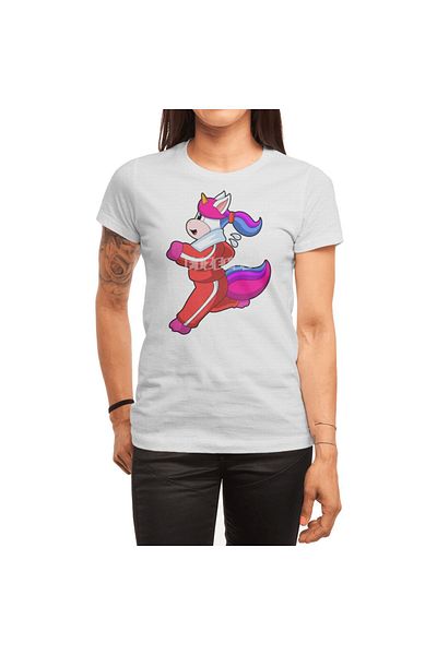 Fizello Unicorn At Running - Tricou alb pentru bărbați și femei, unisex