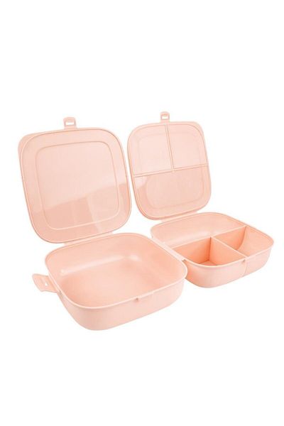OMAK Double Lid Feeding Box Pink
