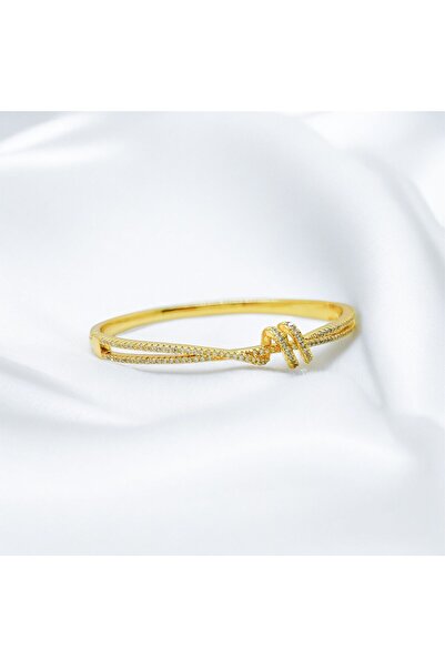 MELLS TAKI مشبك ذهبي - تصميم حجر الزركون الحلزوني، ستانلس ستيل 316L