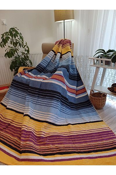stay with love Cotton Blanket Double 180*220 cm Striped Blanket Pique Mother's Day Gift