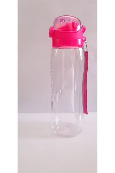 Hane216 Titiz BPA Free Transparent Water Bottle - Automatic Water Bottle with Lid and Straw