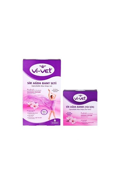 Vi-vet Vivet Wax Tape Powdered Set of 41 + Vivet Wax Tape Powdered 24 Pieces (For Face)