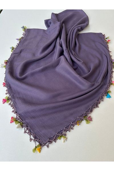 GÜNBATILI Eșarfă din pânză de brânză - zestre yemenită, broderie de mărgele amuletă, lucru manual