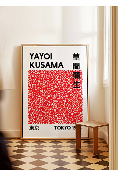 ARTHOUSECOLLECTIVE Poster Yayoi Kusama - puncte roșii - opere de artă japoneză - poster fără cadru în dimensiuni de pictură