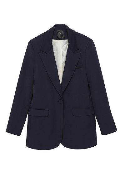 Quzu Blazer Jacket Navy Blue
