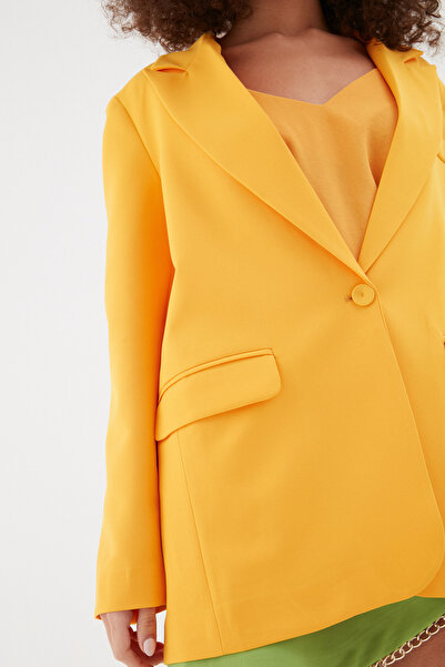 Quzu Μπλέιζερ Μπουφάν Ανοιχτό Πορτοκαλί