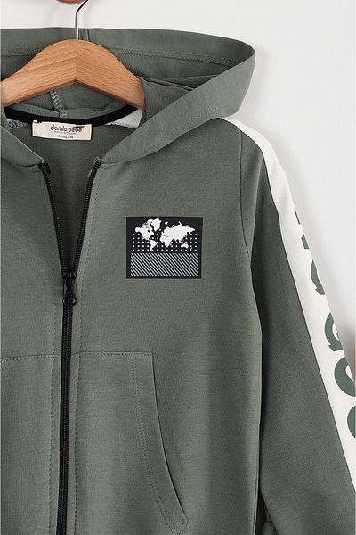 Ege Bebek Boy's Tracksuit Set - Zippered, Hooded, "feeling Good" Detailed, 2-6 Years