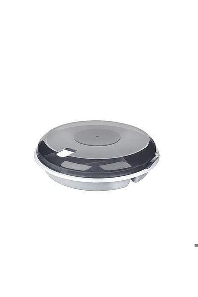 Hane216 24x6 Cm Practical Breakfast Set - 3 Compartments with Lid