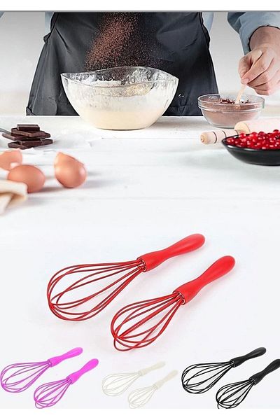 Hane216 Silicone 2-Piece Whisk Set, Whisk