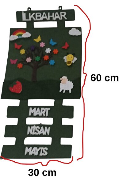 Aydede Oyunevi Mevsimler Panosu Keçeden Hazır Mevsim Şeridi Panosu Okulöncesi Ilkokul