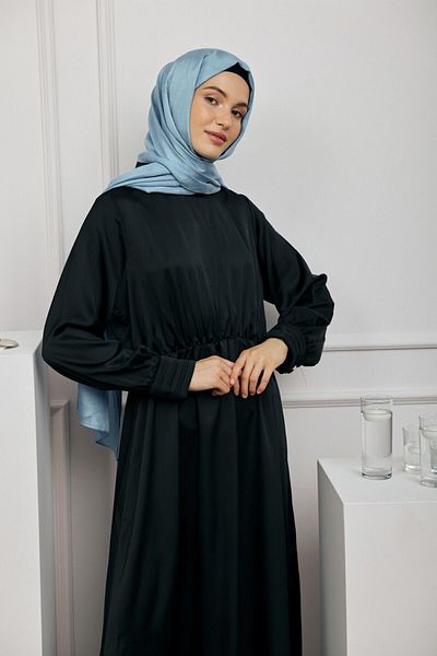 Modakaşmir Seria Monogram simplu șal albastru