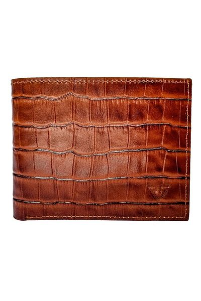 Naturel Tılsım Timsaht Patterned Real Leather Men's Classic Wallet