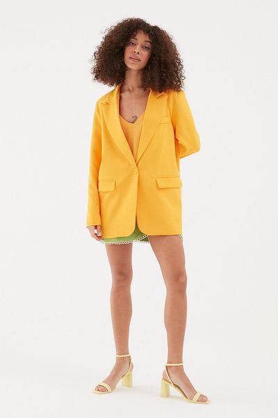 Quzu Blazer Jacket Light Orange