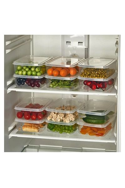 Hane216 20 Pieces of Frozen Meal Meat and Vegetable Storage Container 1000 ml - Portion Icebox Mincer Box