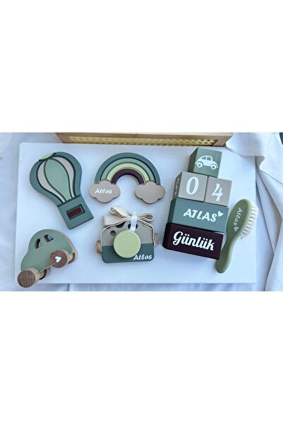 mogokids Objeli bebek anı küpü seti tam set bebek dekor