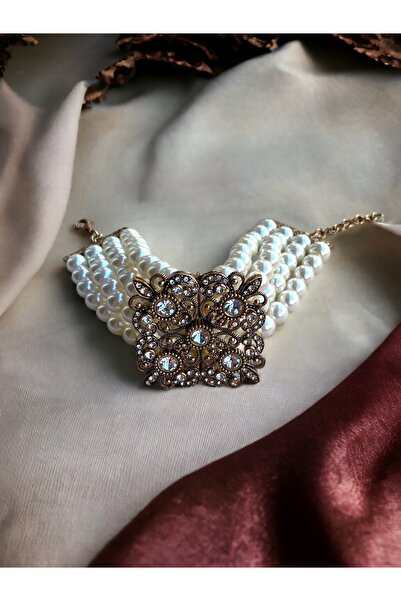 FAYRA ACCESSORIES Kristal Taşlı İnci Bileklik