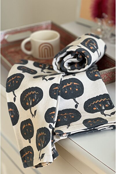 Shopiole 3 Adet Balkabaklı Sonbahar Halloween Temalı 3'lü Set Mutfak Havlusu -halloween 3lü Kurulama Bezi Set