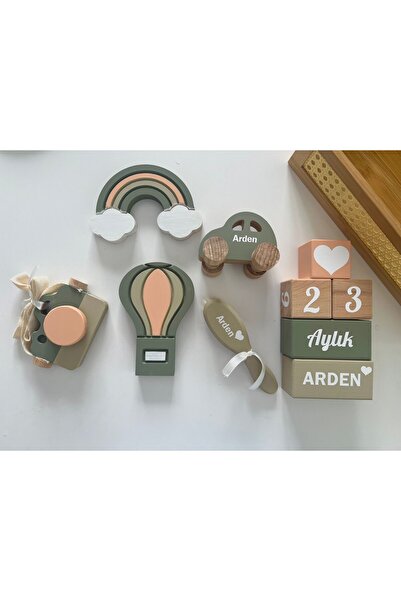 mogokids Objeli bebek anı küpü seti tam set bebek dekor