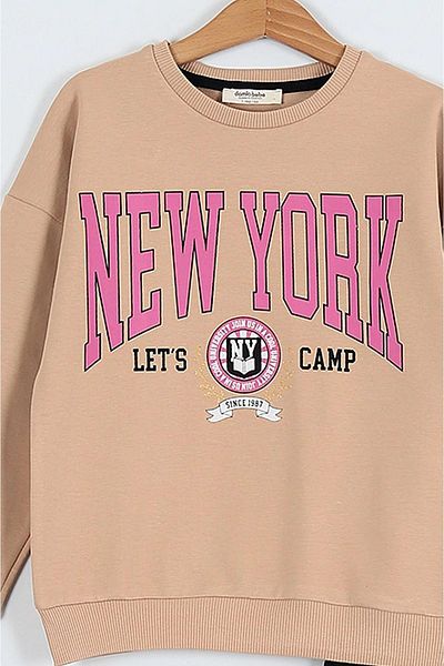 voyyo kids baby Комплект сезонен костюм с дълъг ръкав и щампа за момичета на възраст 6-10 години