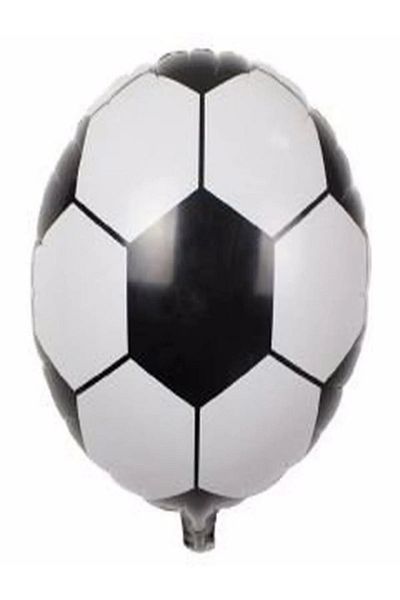asöy Black White Soccer Ball Foil Balloon Fan Birthday Balloon