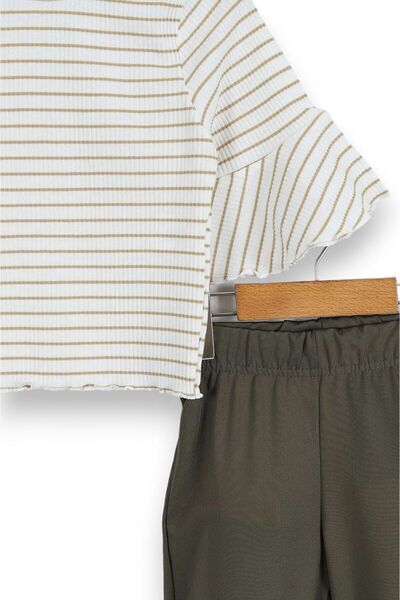 voyyo kids baby Girl's Polyester Wrapped Blouse and Spanish Leg Set