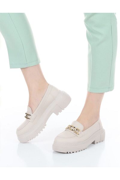 MyLina Shoes Oxford Chain Detailed Thick Sole Women's Shoes