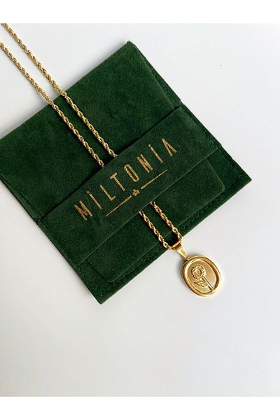 Miltonia Steel Colored Flower Necklace