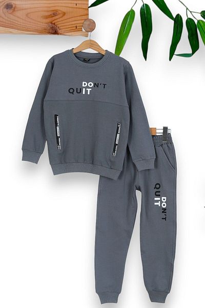 voyyo kids baby Boys' Tracksuit Set 3-10 Years - Crew Neck, Long Sleeve, Seasonal