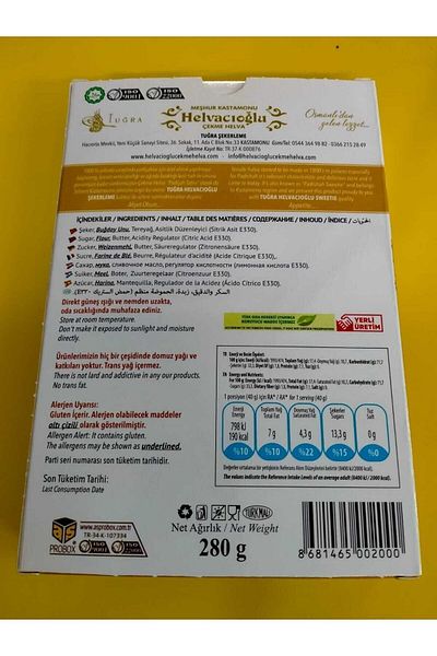 Öztecer 280 g Buttered Castanese Halva Suction