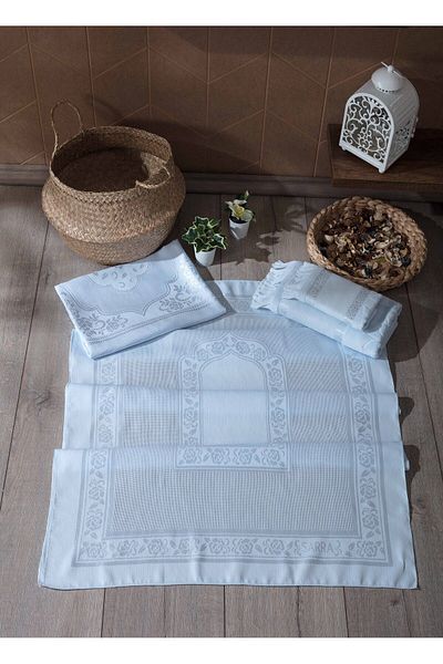 sarra Set pachet de 4 etamine cu franjuri - Baby Blue