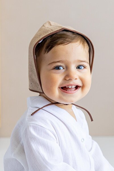 BeyzBaby قبعة أطفال بلون بني كريمي