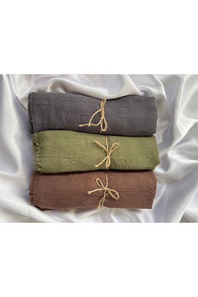 Organic Scarfs ΣΕΤ 3 ΤΩΝ ΠΟΛΥΤΕΛΩΝ ΜΠΑΜΠΟΥ KRAŞ