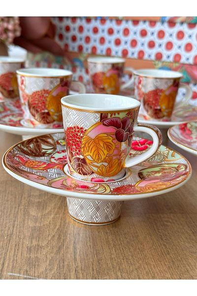 Kosova Etna 6 Person 12 Piece Turkish Coffee Cup