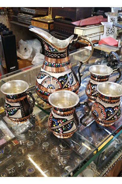 Efsoon Organics Bakır Sürahi ve Maşraba Takımı