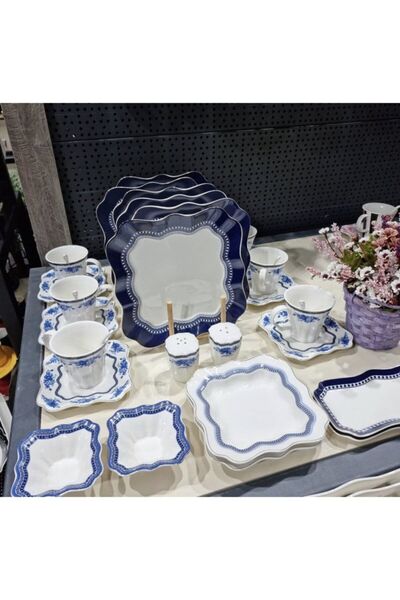 AROW Porselen Kahvaltı Takımı 6 Kişilik 32 Parça