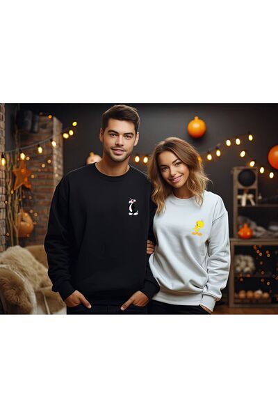 YOHO SPORT Дорогий Combin Sylvester & Tweety Бавовняний світшот з принтом - Т...